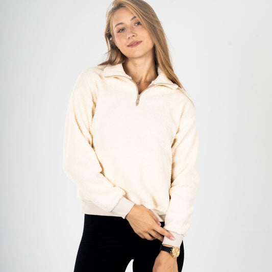 Cream Teddy Fur Jacket