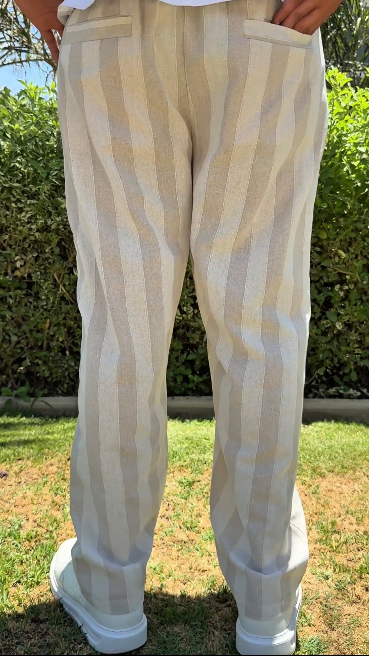 Dual Tone Linen Pants