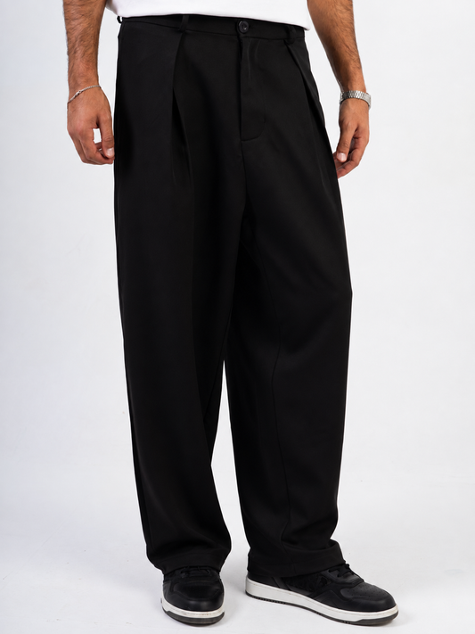 Relaxed Fit Pleated Pants
