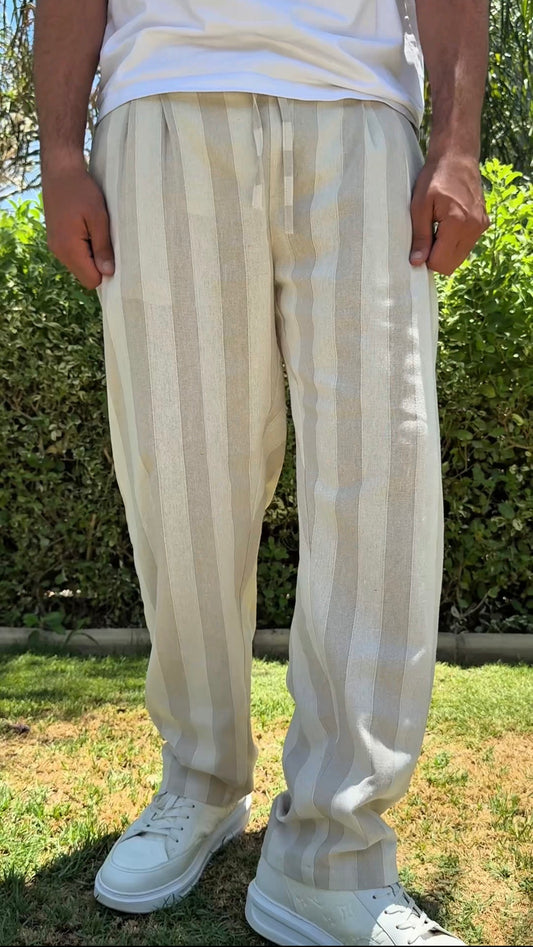 Dual Tone Linen Pants