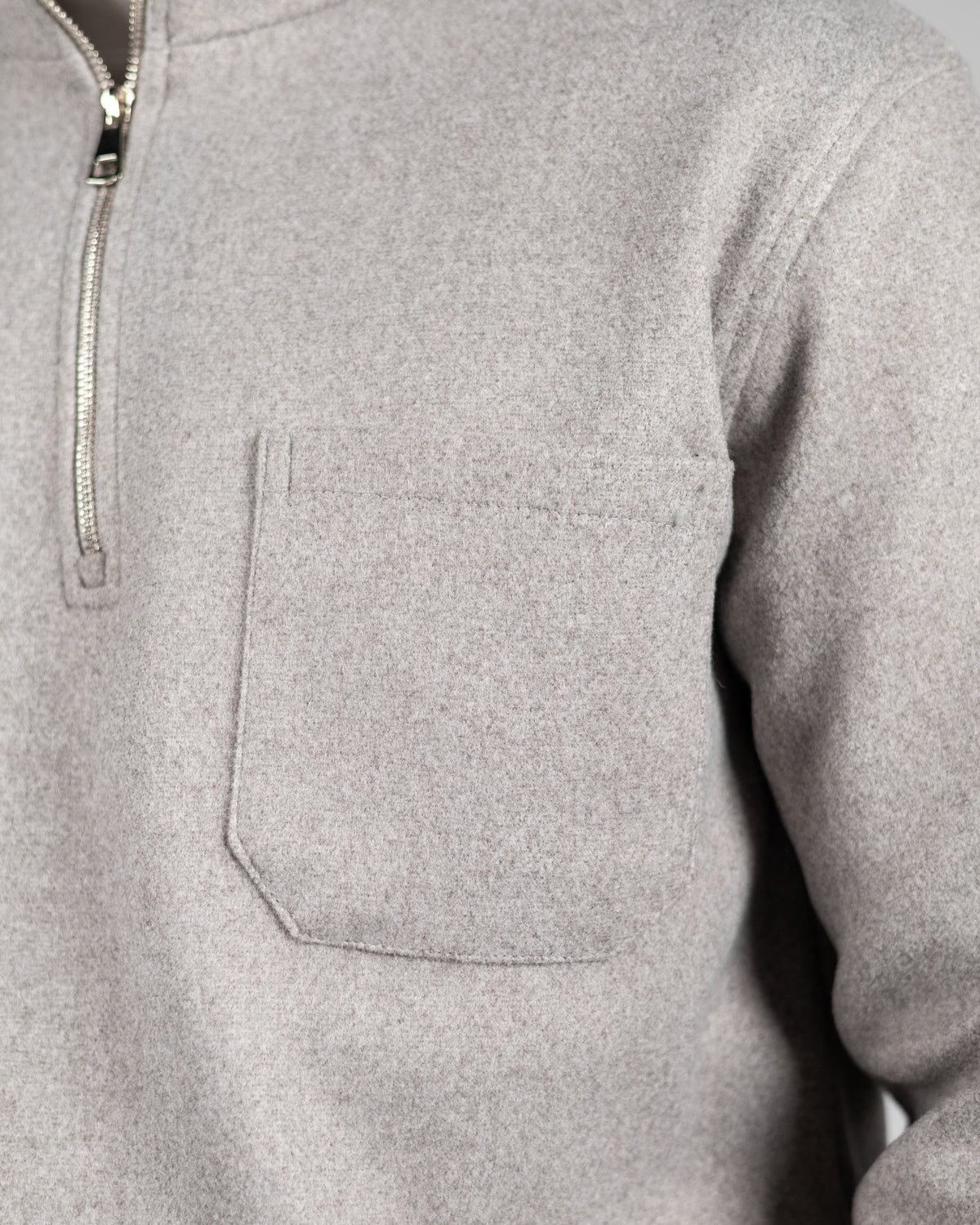 Wool Quarter Zipper Sweater
