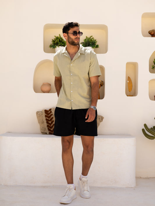 Linen Short Black
