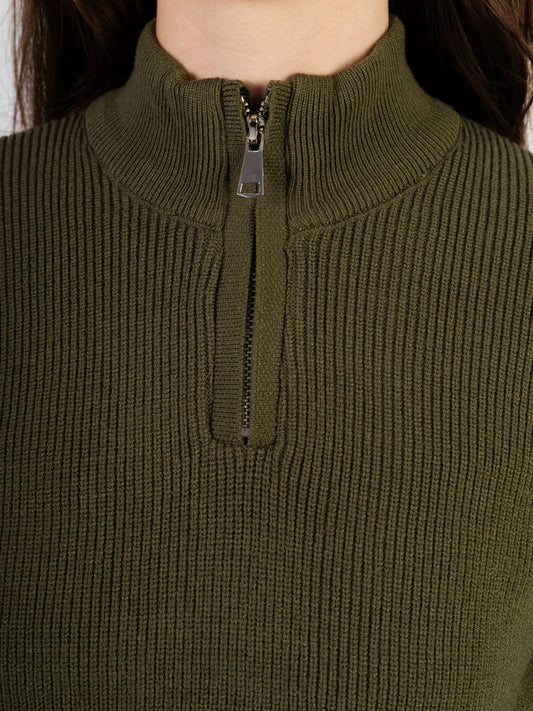 Women’s Knitted Zipper Pullover