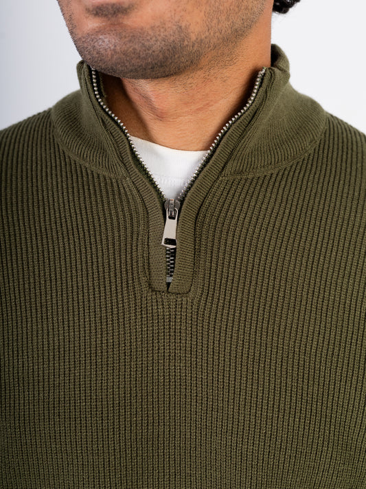 Men’s Knitted Zipper Pullover