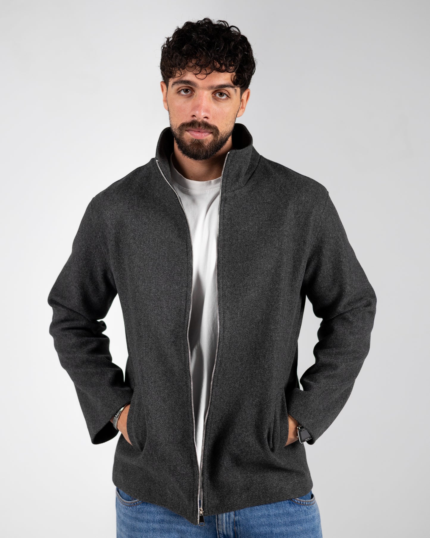 Wool Jacket Dark Grey