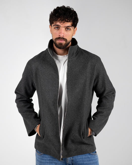 Wool Jacket Dark Grey