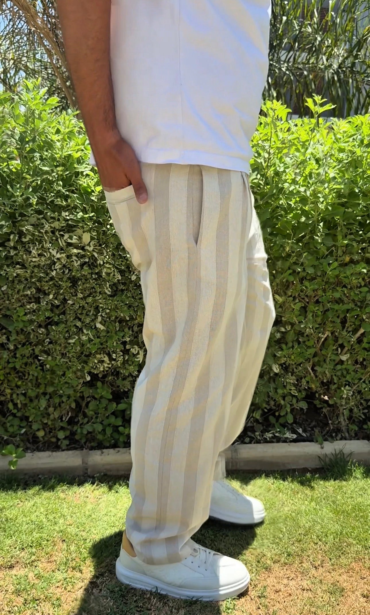 Dual Tone Linen Pants