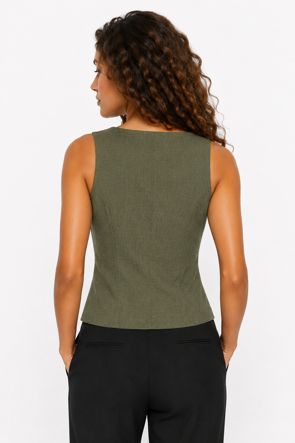 Linen Blend Summer Vest