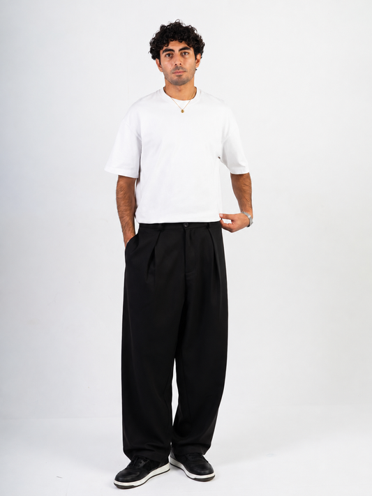 Relaxed Fit Pleated Pants