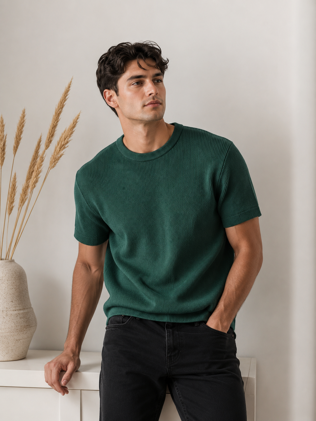 Knitted Crewneck T-shirt