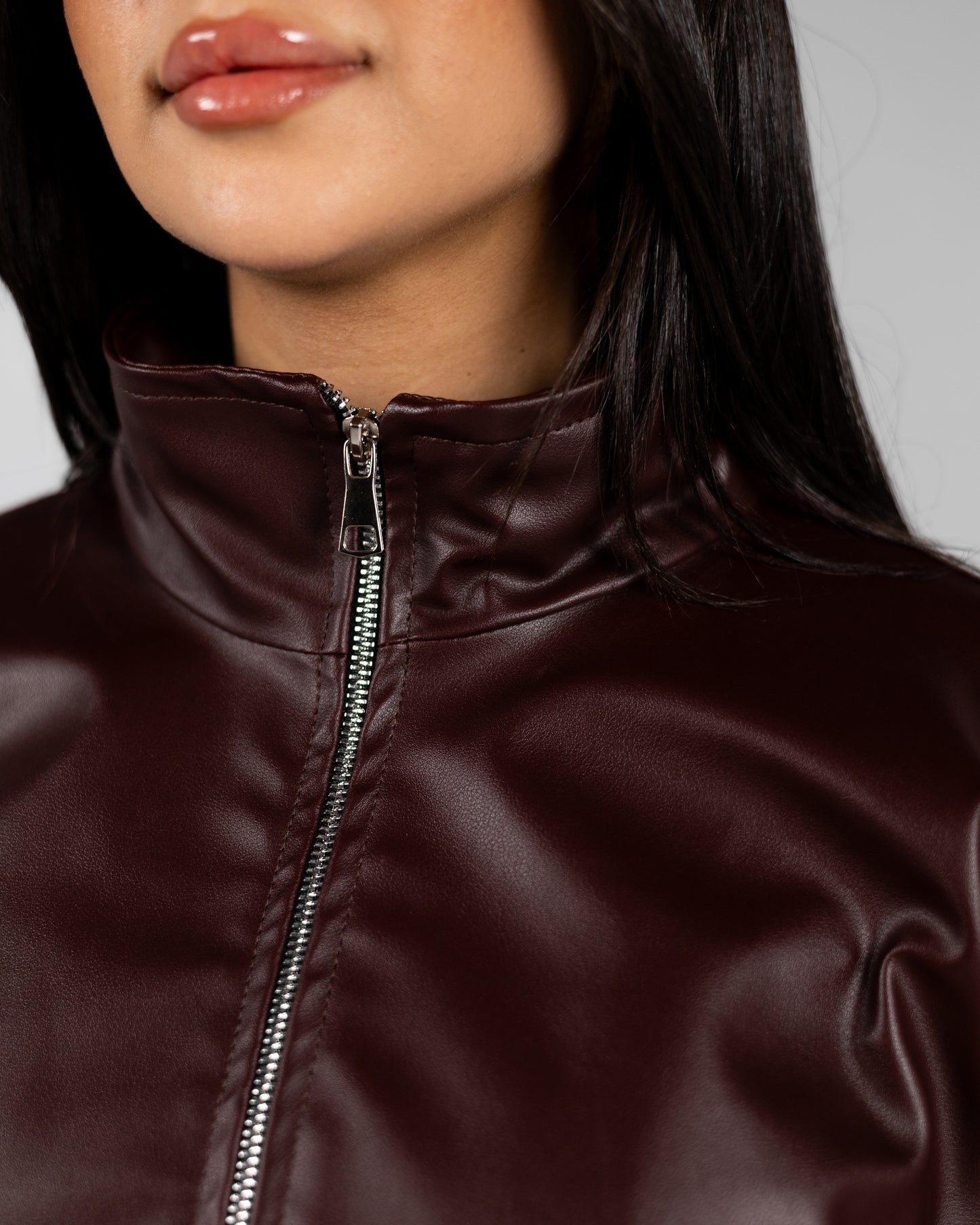 Leather Jacket Burgundy