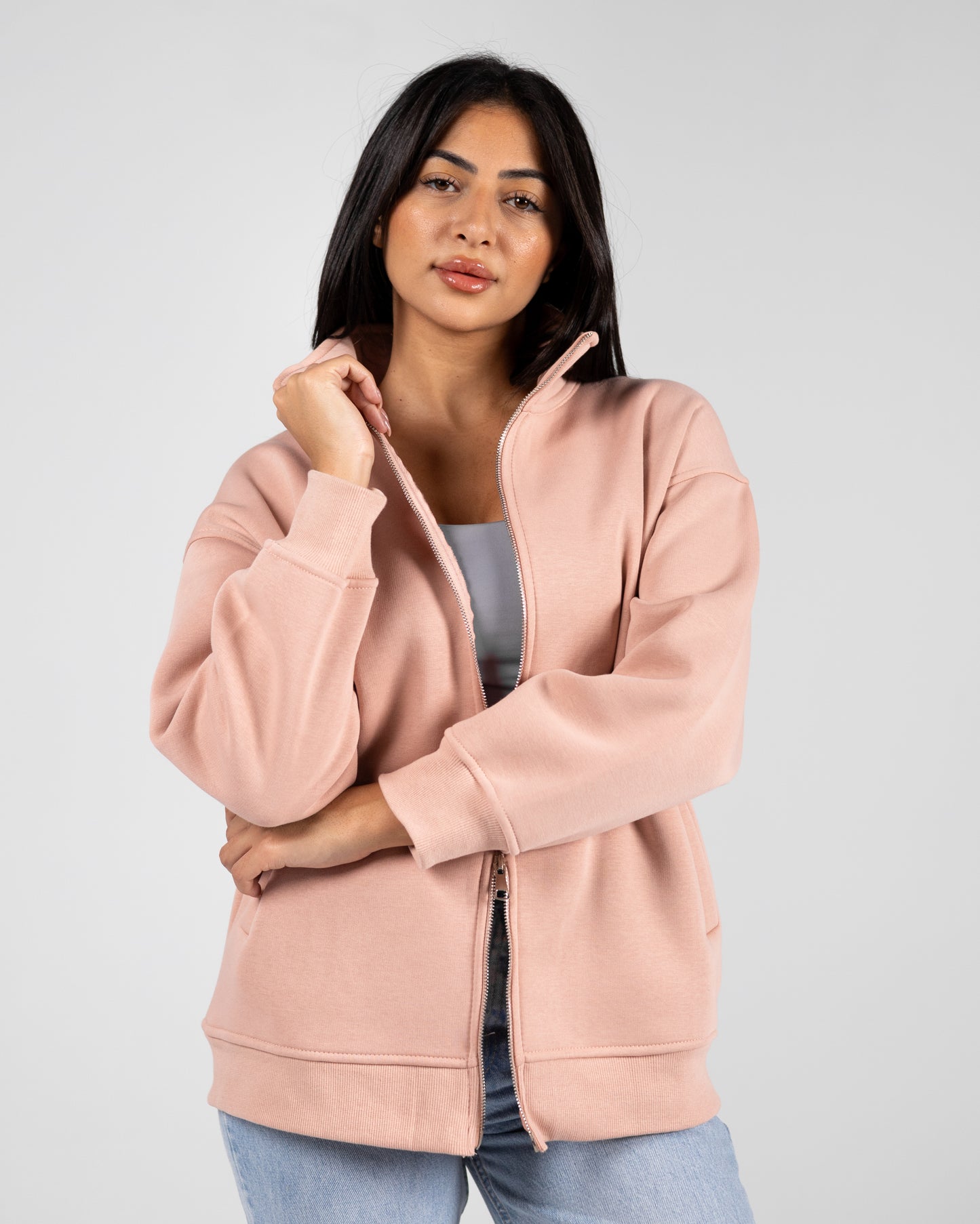 Double Zipper Jacket Salmon