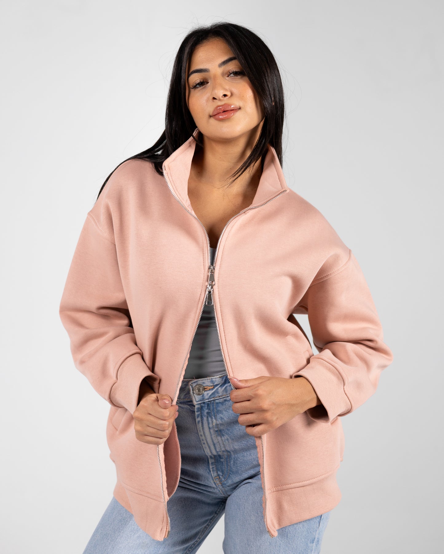 Double Zipper Jacket Salmon