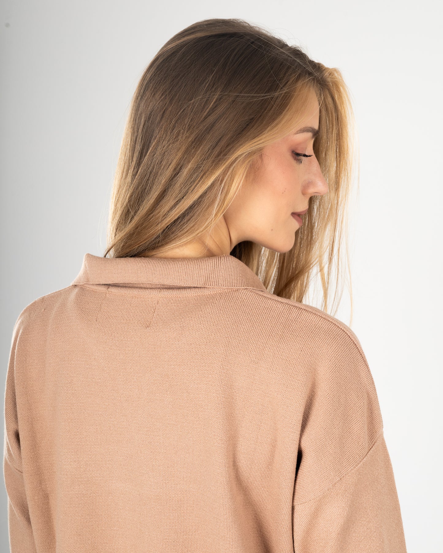 Caramel Knitted Tricot Pullover