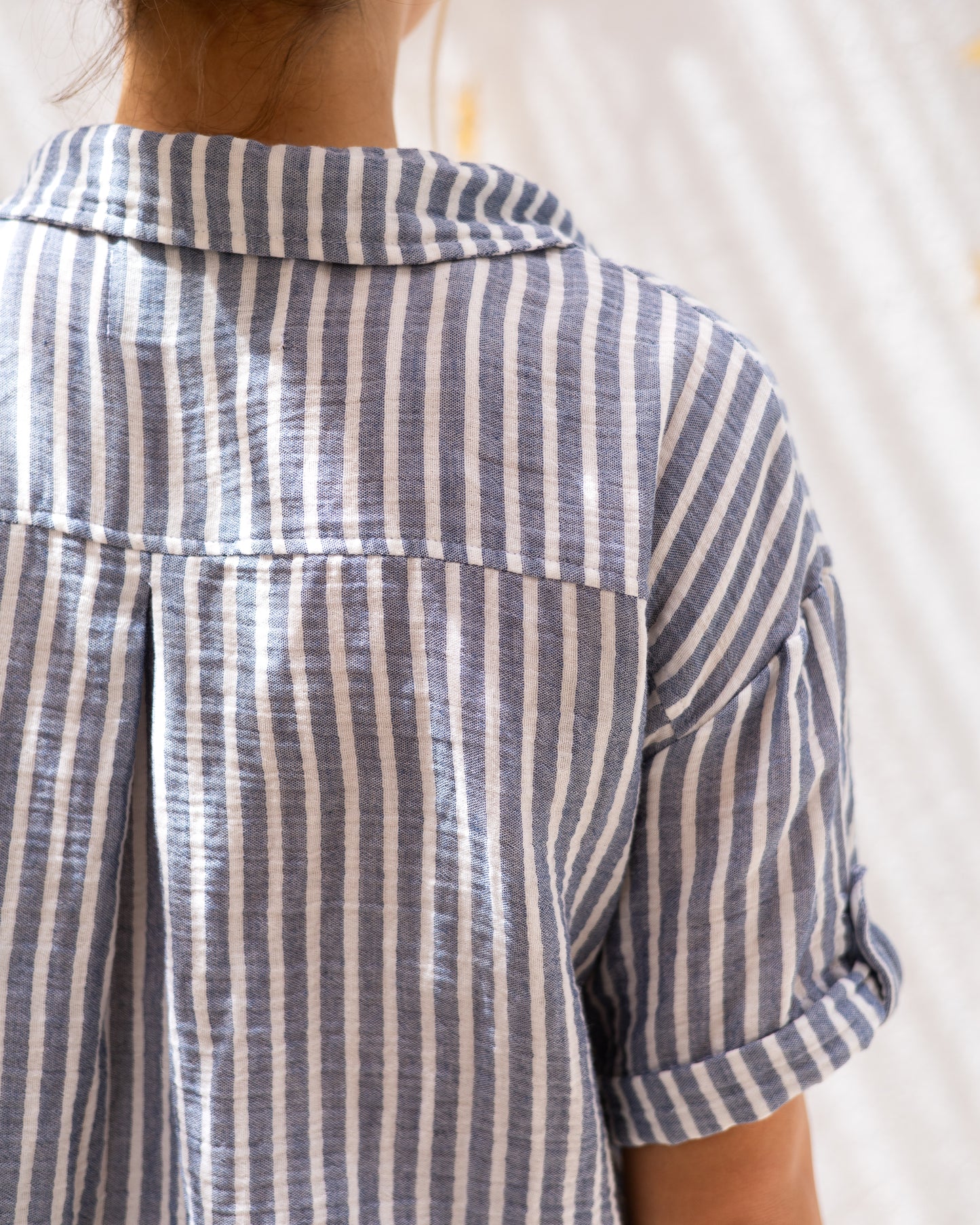 Striped Cropped Shirt