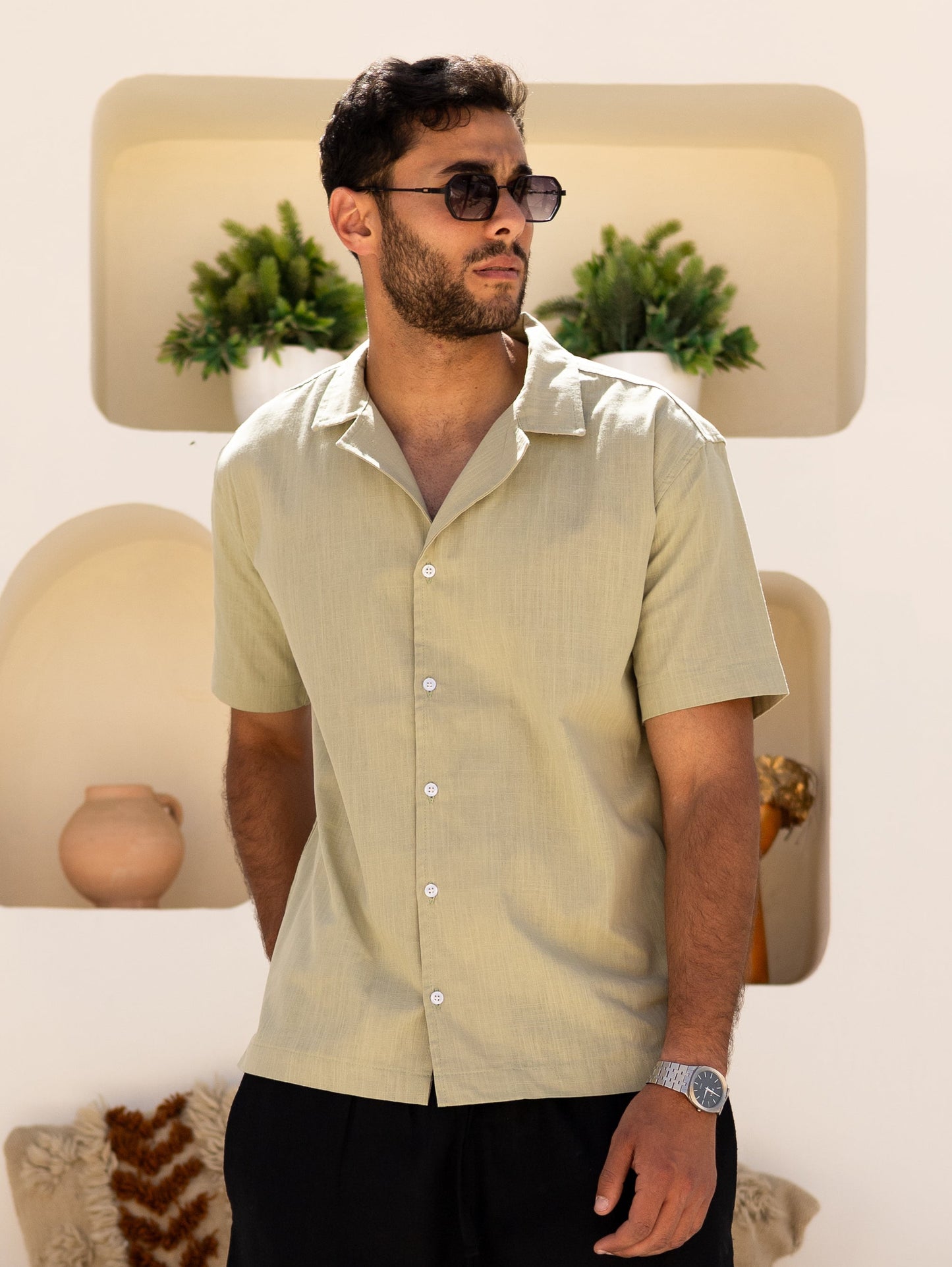 Short Sleeve Linen Shirt