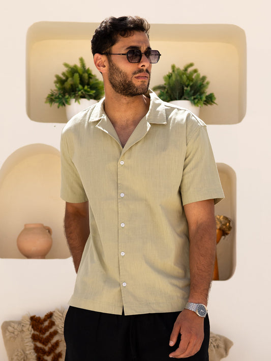 Premium Linen Shirt Olive