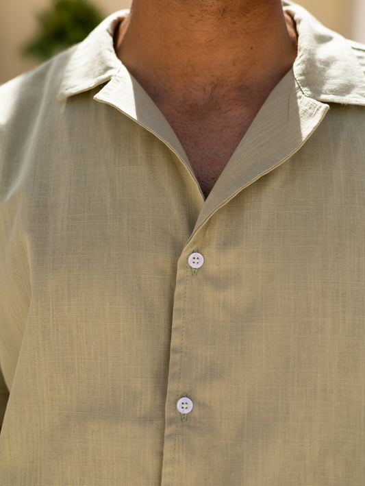 Premium Linen Shirt Olive