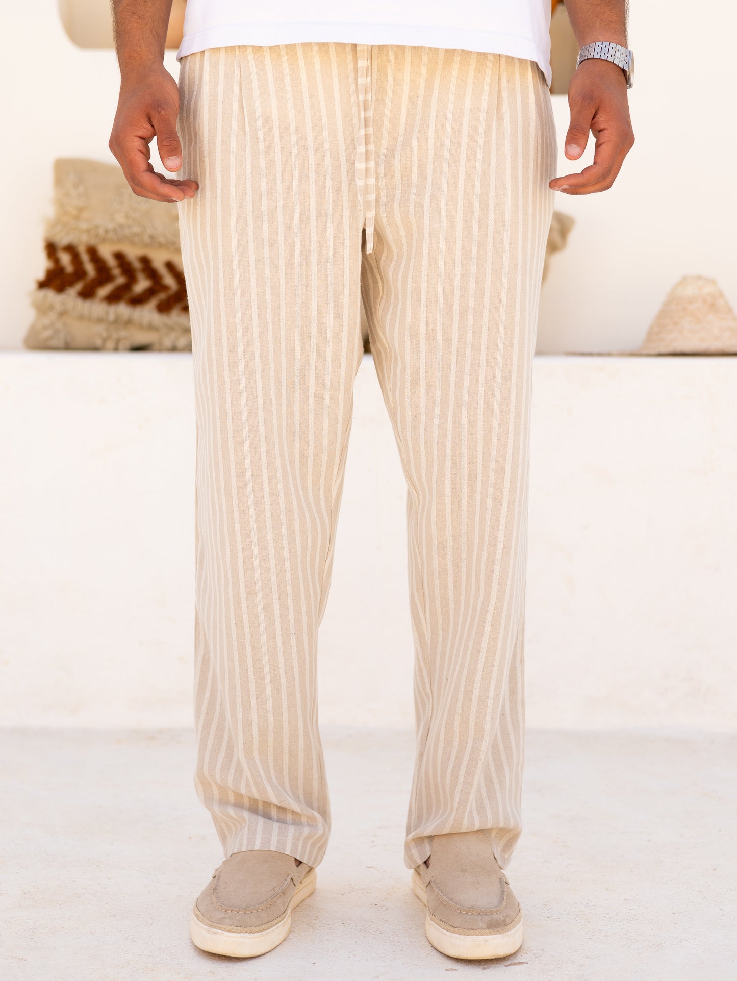 Honey Striped Linen Pants