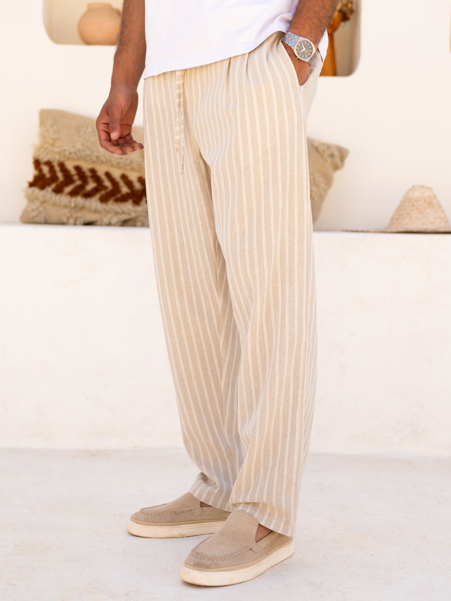 Honey Striped Linen Pants
