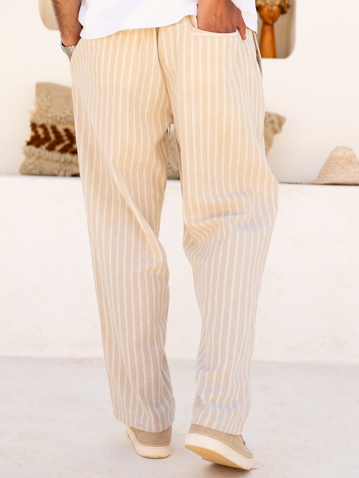 Honey Striped Linen Pants