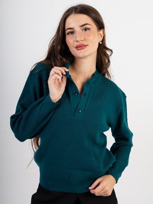 Women’s Knitted Buttoned Pullover