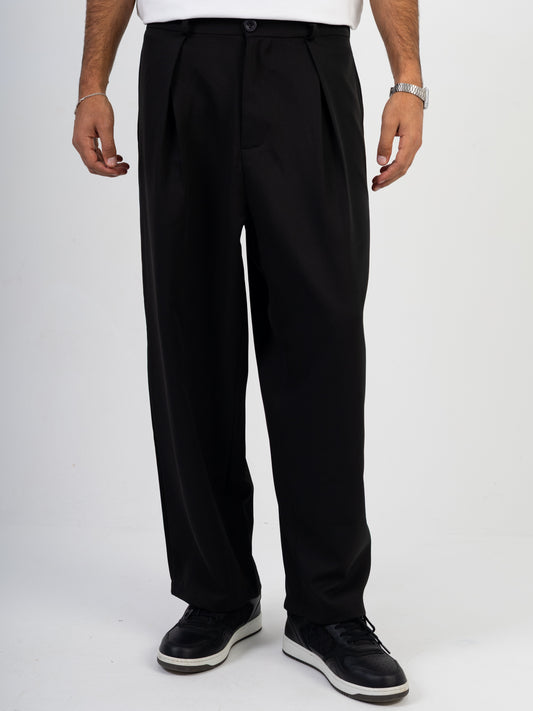 Relaxed Fit Pleated Pants