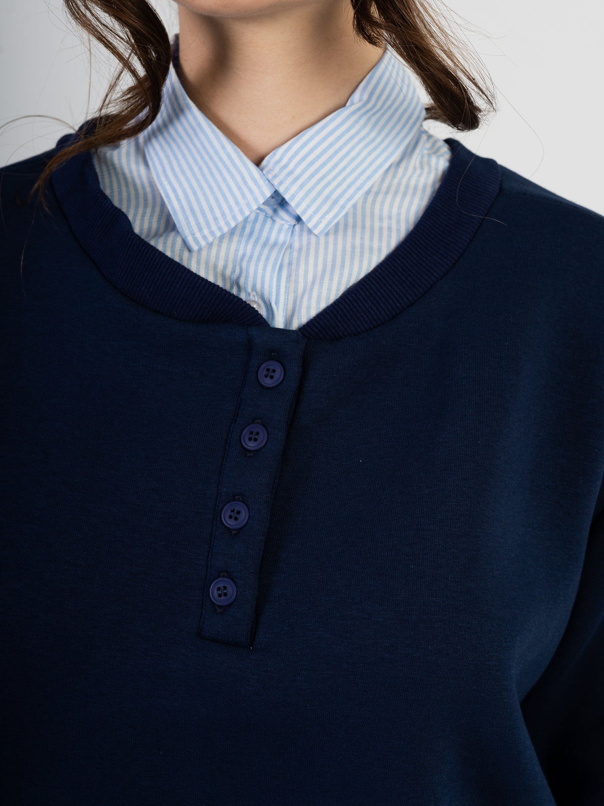 Women’s Built-In Shirt Sweater