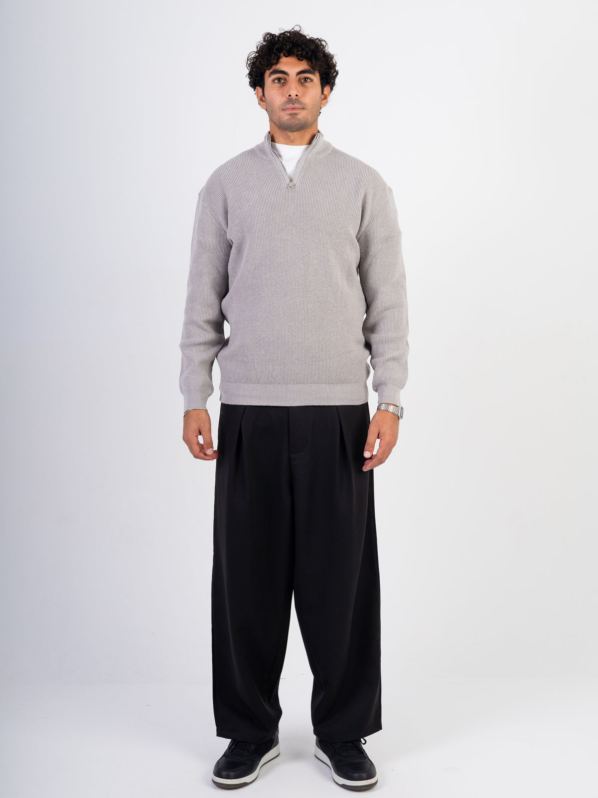 Men’s Knitted Zipper Pullover