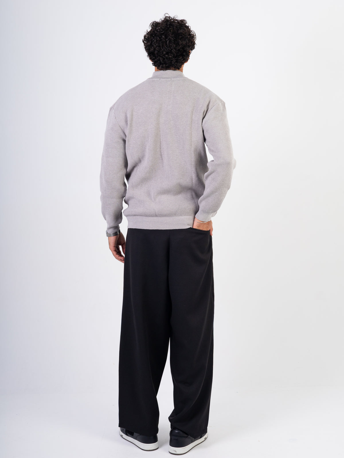 Men’s Knitted Zipper Pullover