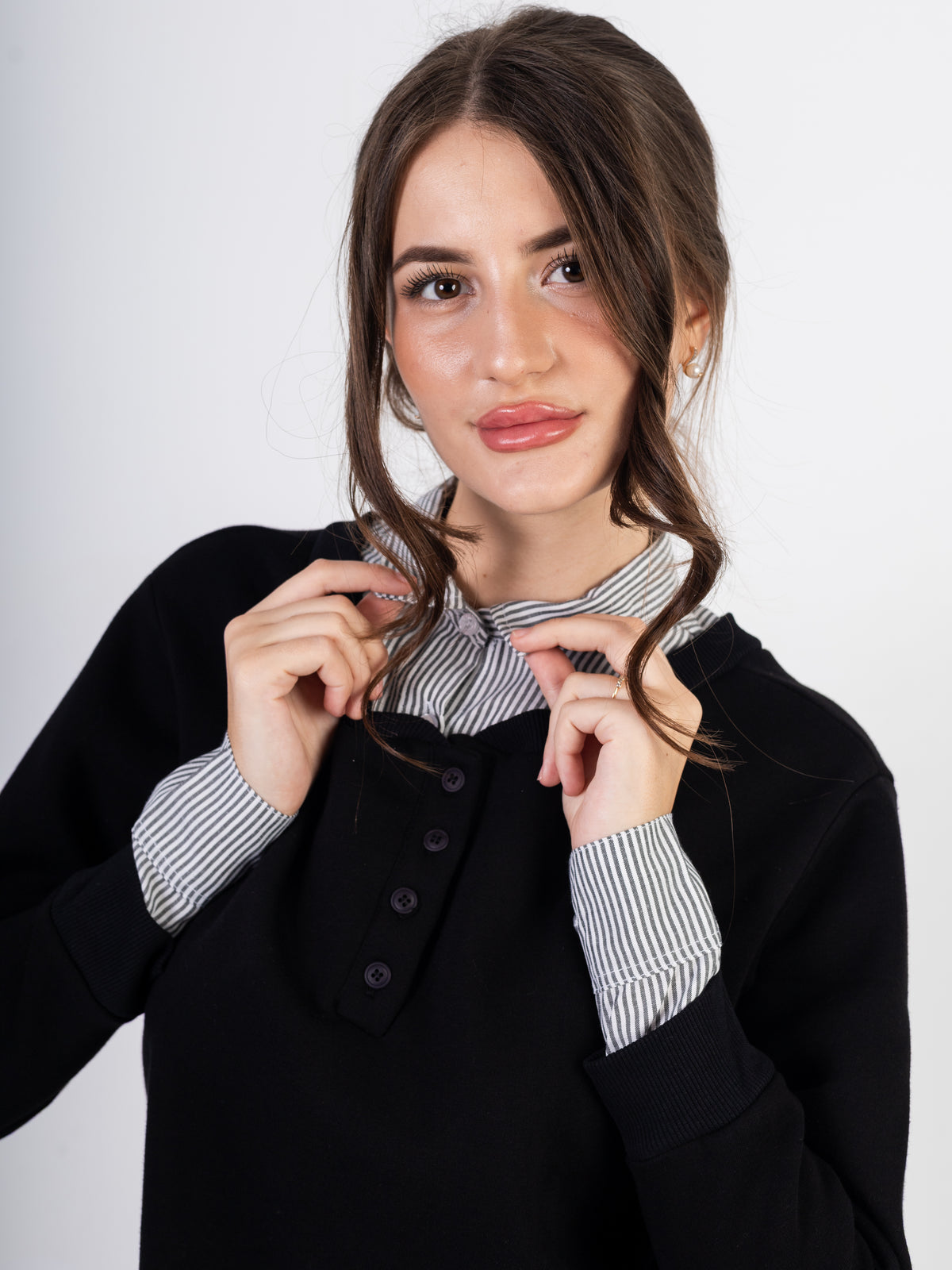 Women’s Built-In Shirt Sweater
