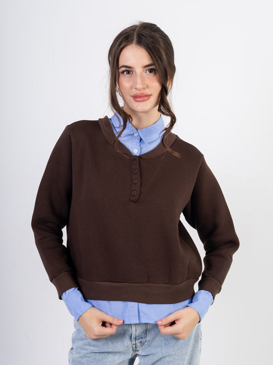 Women’s Built-In Shirt Sweater
