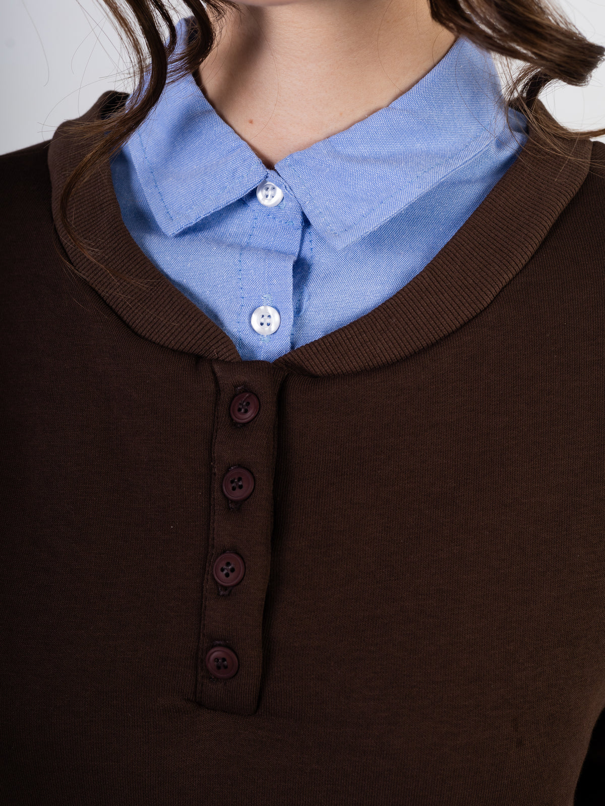 Women’s Built-In Shirt Sweater