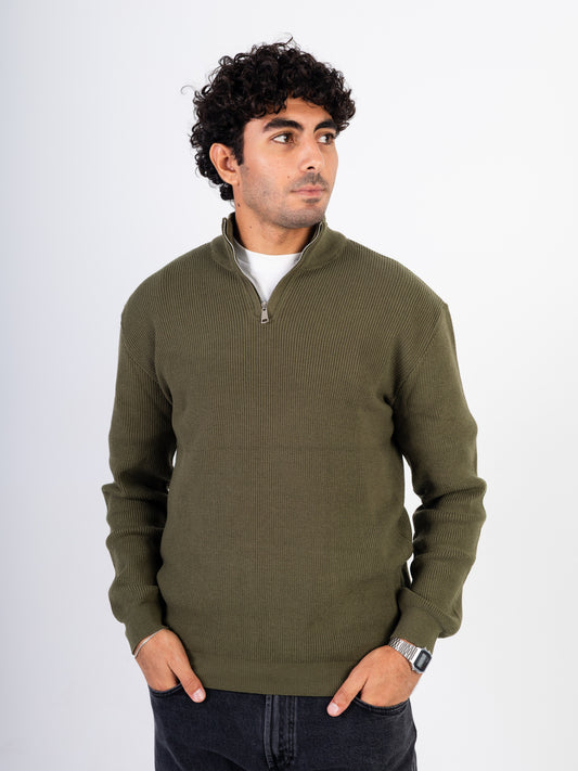 Men’s Knitted Zipper Pullover