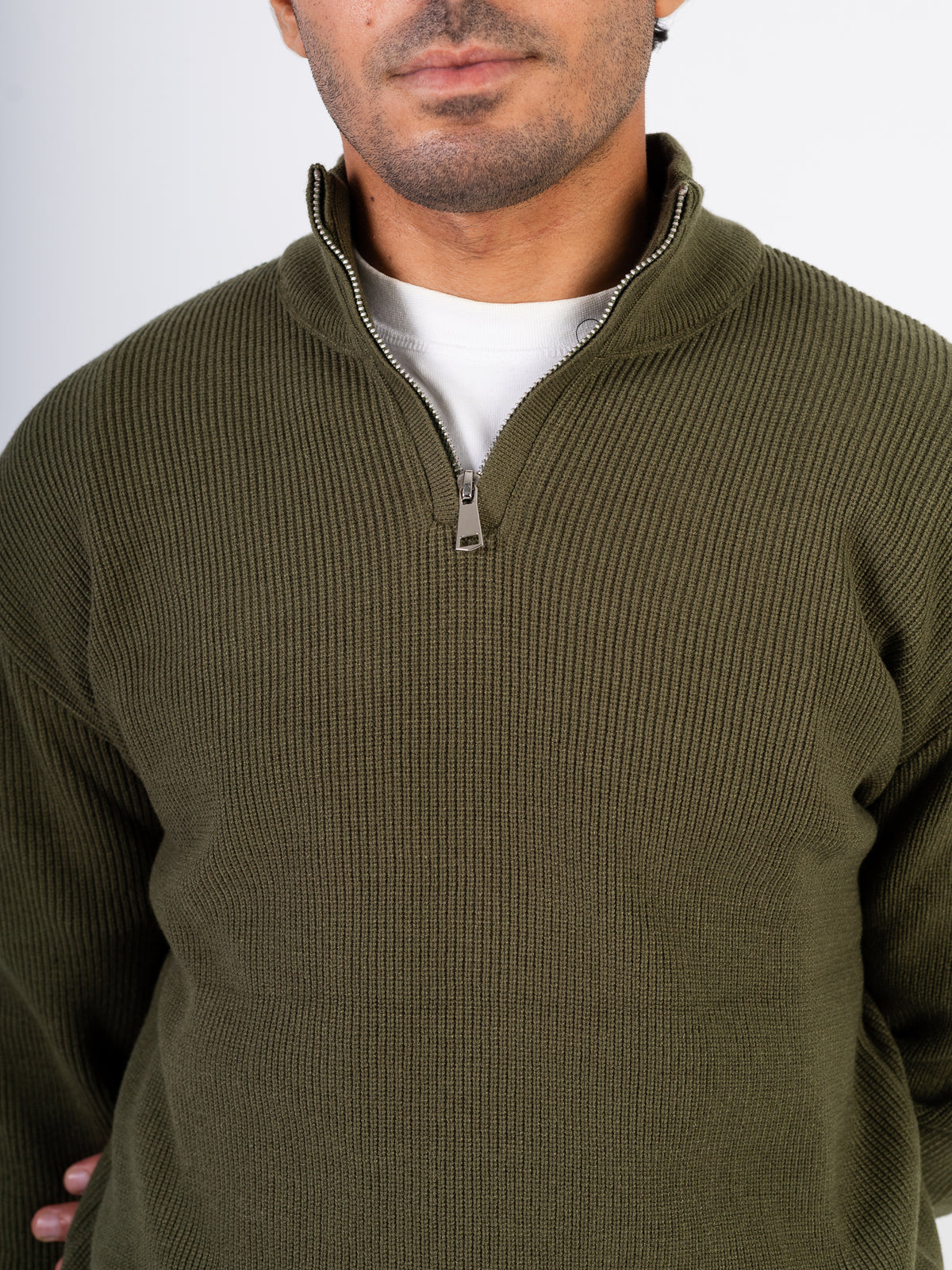 Men’s Knitted Zipper Pullover