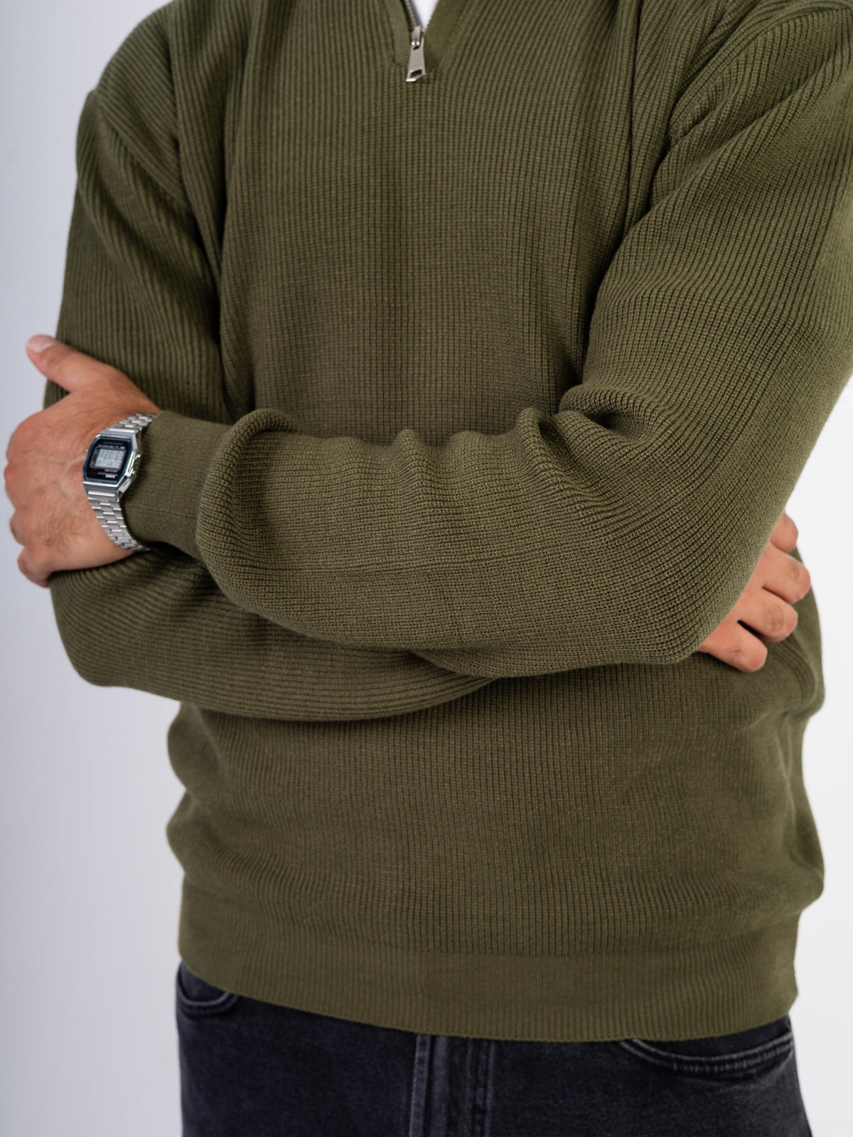 Men’s Knitted Zipper Pullover