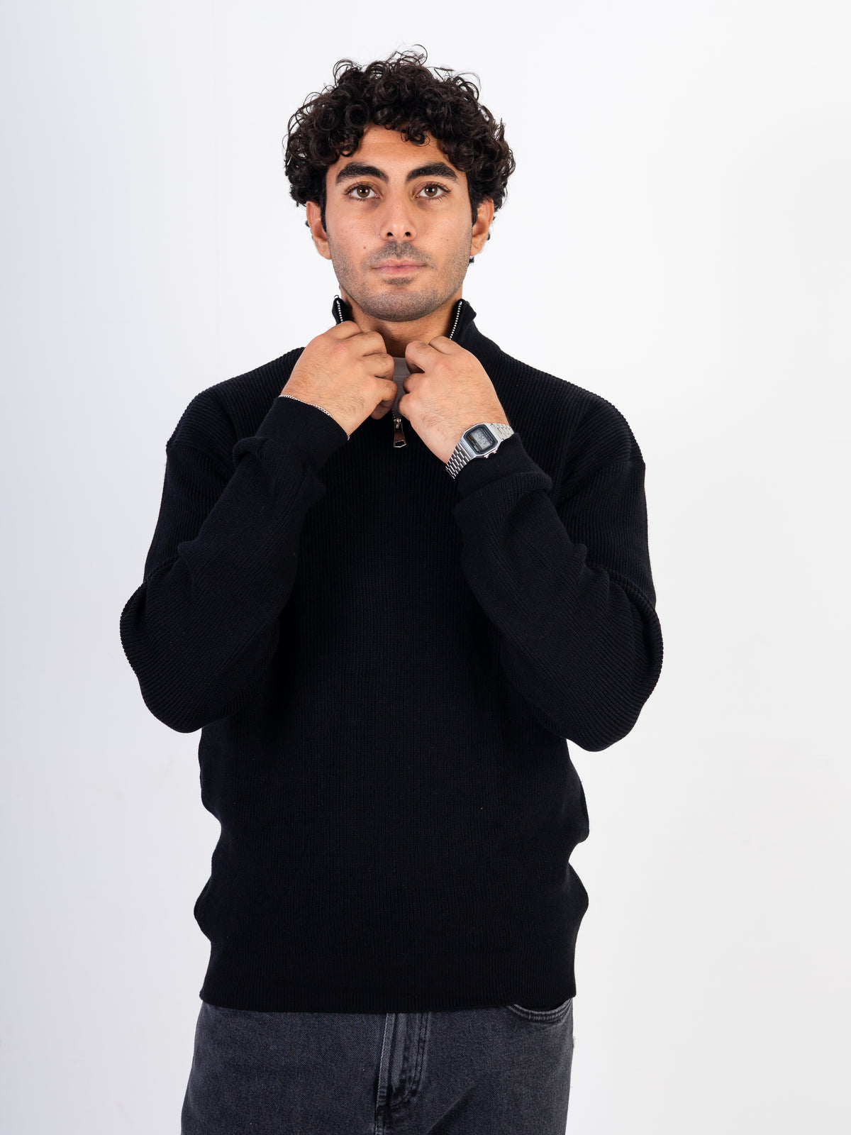 Men’s Knitted Zipper Pullover