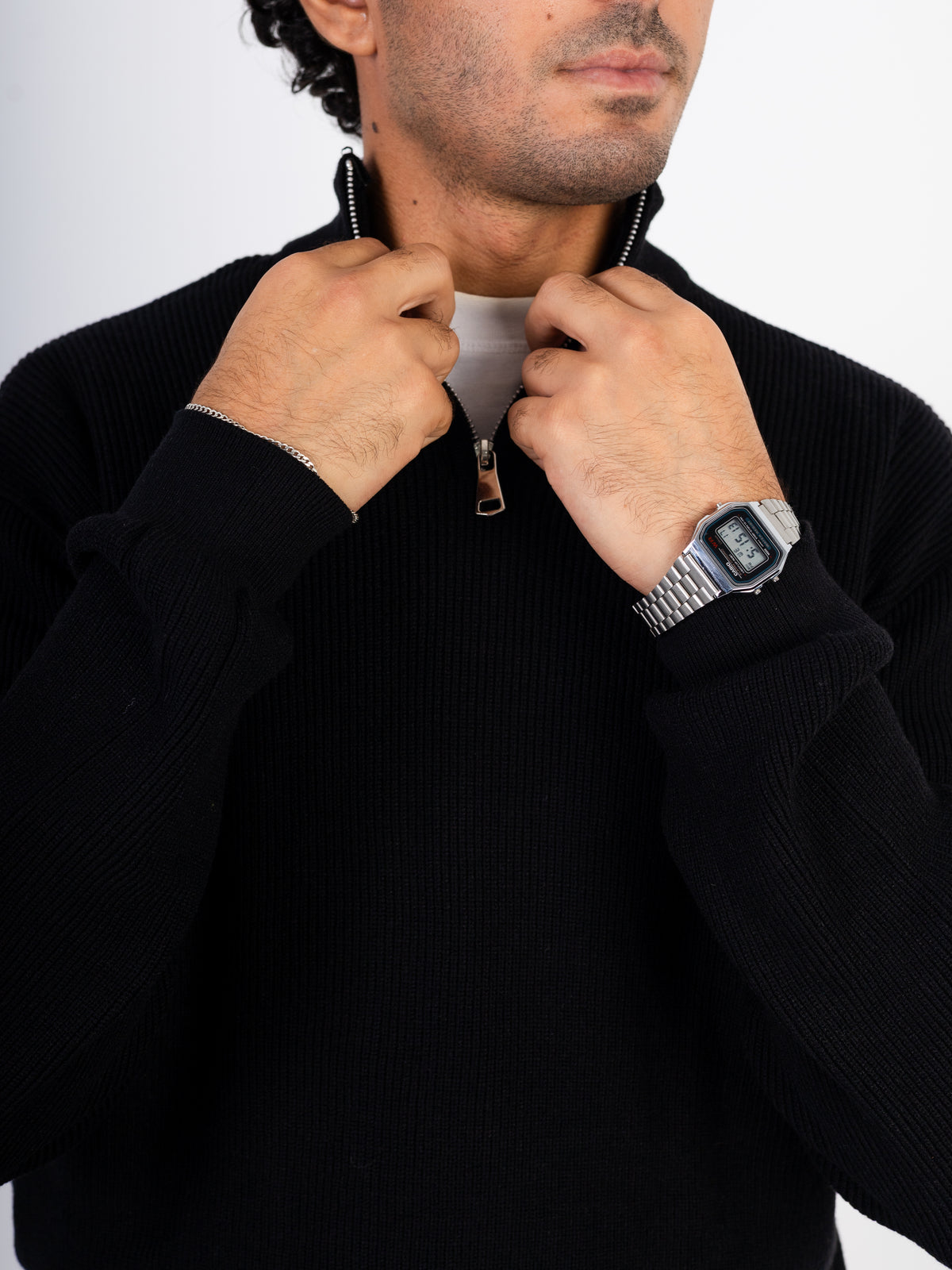 Men’s Knitted Zipper Pullover