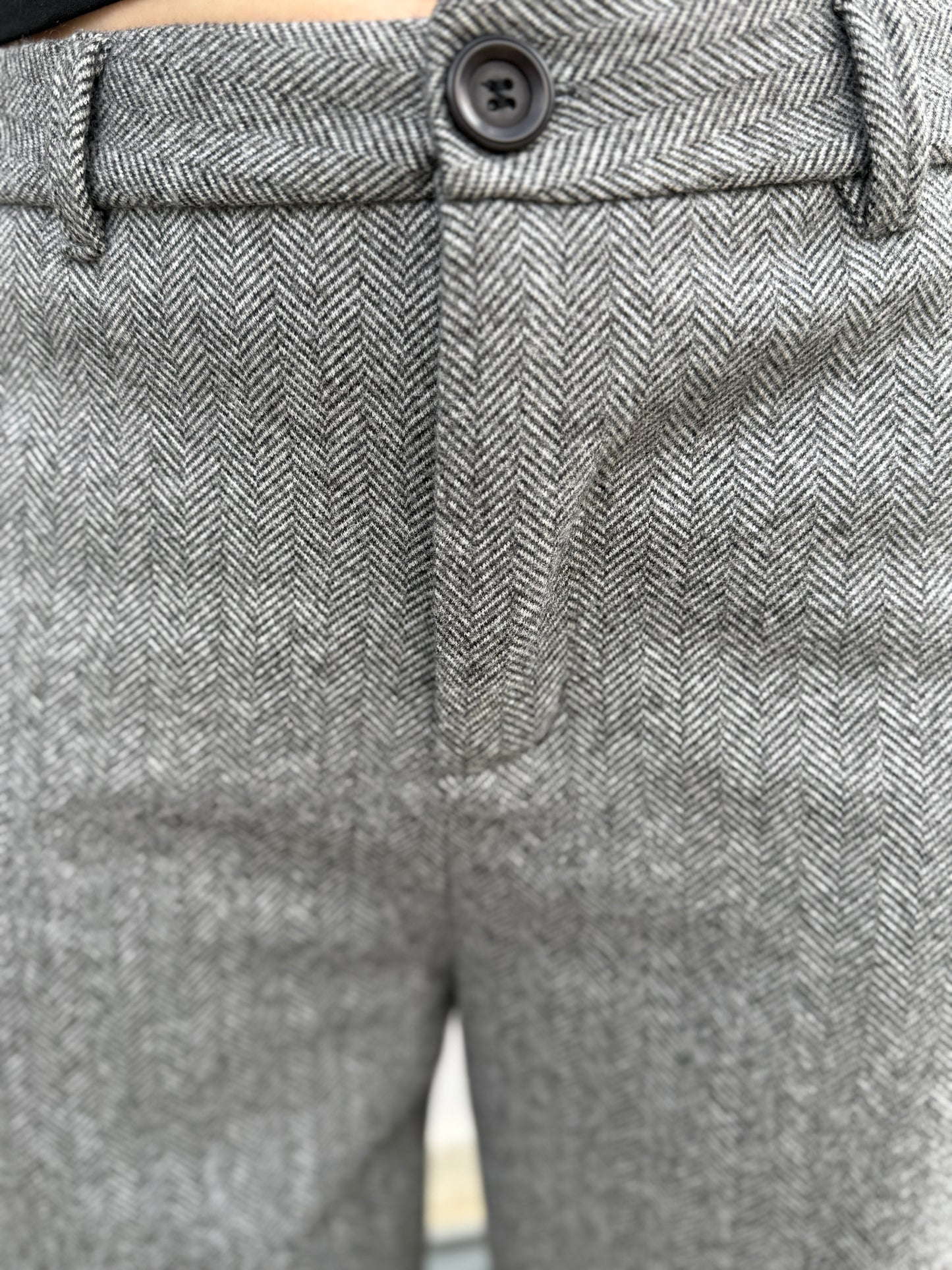 Wide Leg Tailored Pants Grey