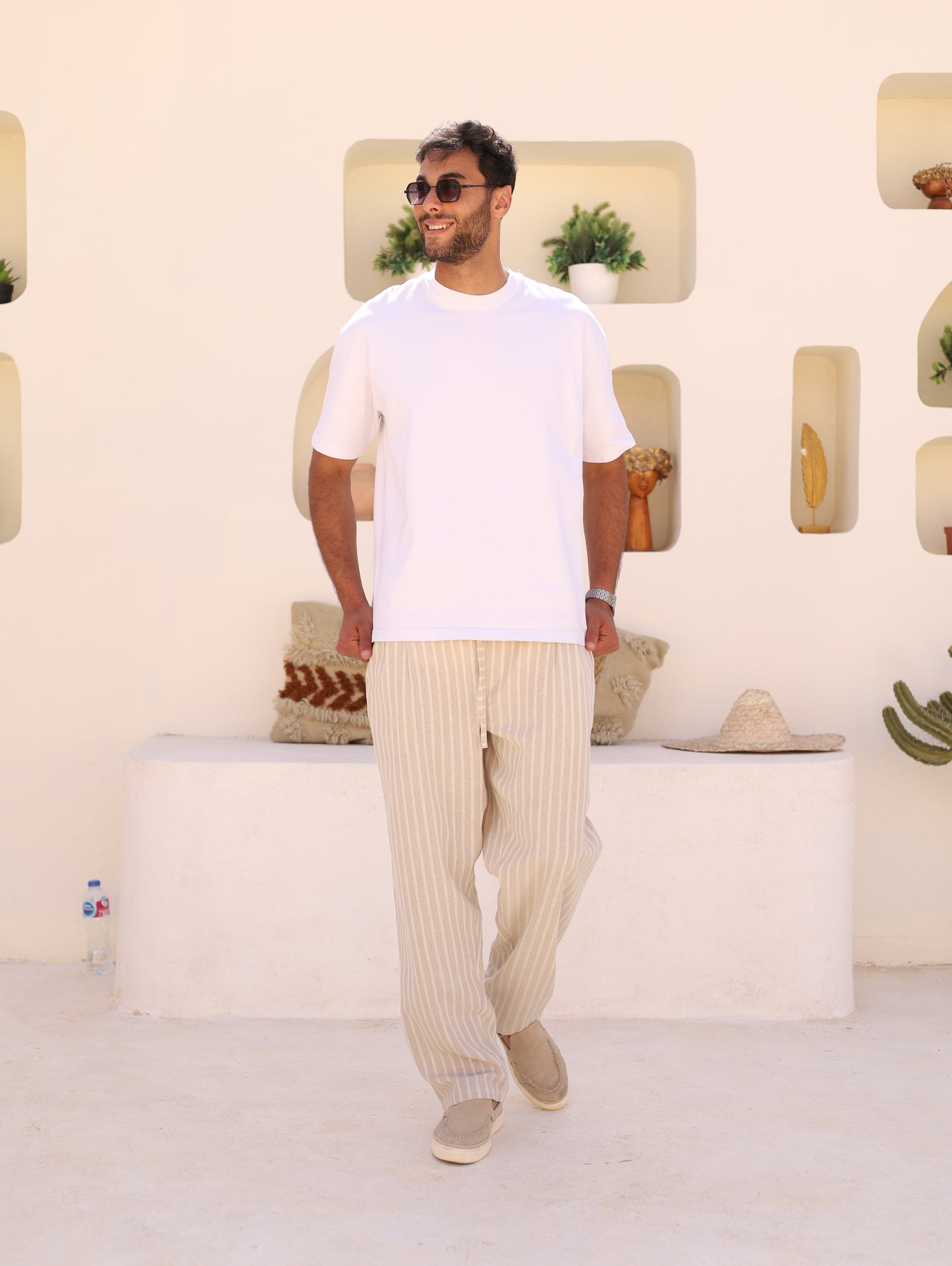 Honey Striped Linen Pants